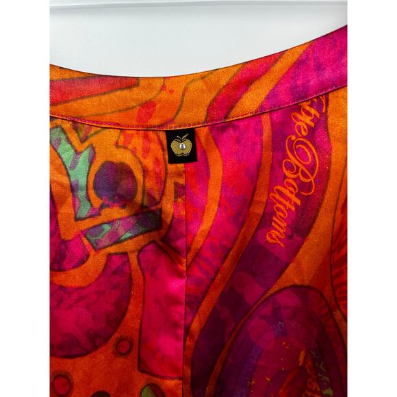 Y2k Apple Bottoms Women's Lightweight Button Front Romper Multicolor Size 11 12 - Picture 3 of 9